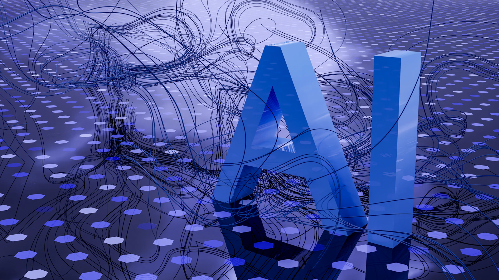 Abstract AI / neural-network visual